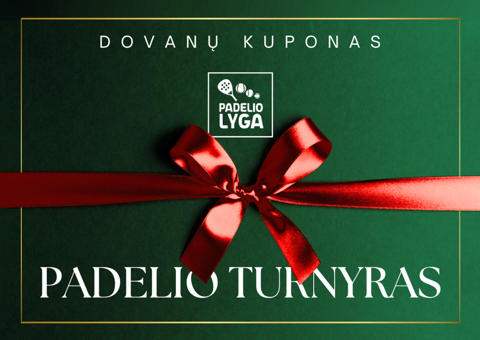 Dovanų kuponas - Grip Padelio lygos tęstinis turnyras dovanų!